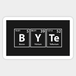 Byte (B-Y-Te) Periodic Elements Spelling Sticker